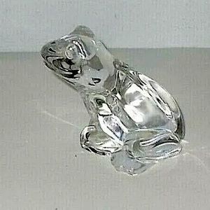 Vintage Princess House 24% Lead Crystal Retired Pets Collection - Frog